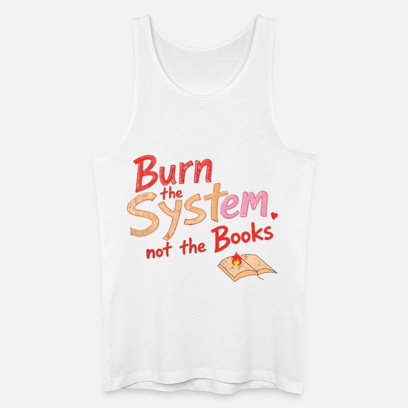 Verbrenne das System - Männer Bio Tank Top - Weiß
