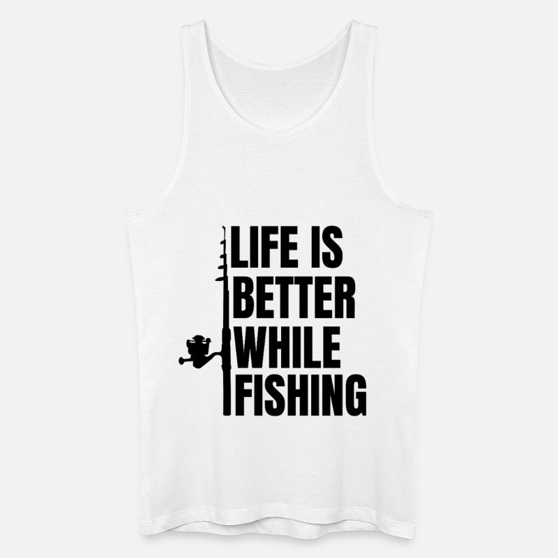 Fischer Motivation - Männer Bio Tank Top - Weiß