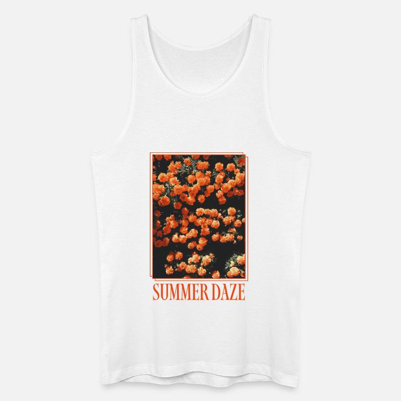Summer Daze – Blühende Sommerträume - Männer Bio Tank Top - Weiß