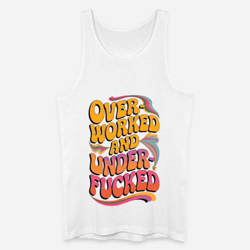 Psychedelisch überarbeitet und gefickt komisches Design - Männer Bio Tank Top - Weiß