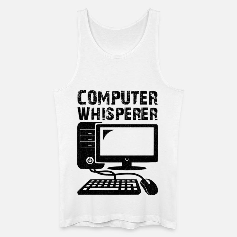 computer whisperer - Männer Bio Tank Top - Weiß