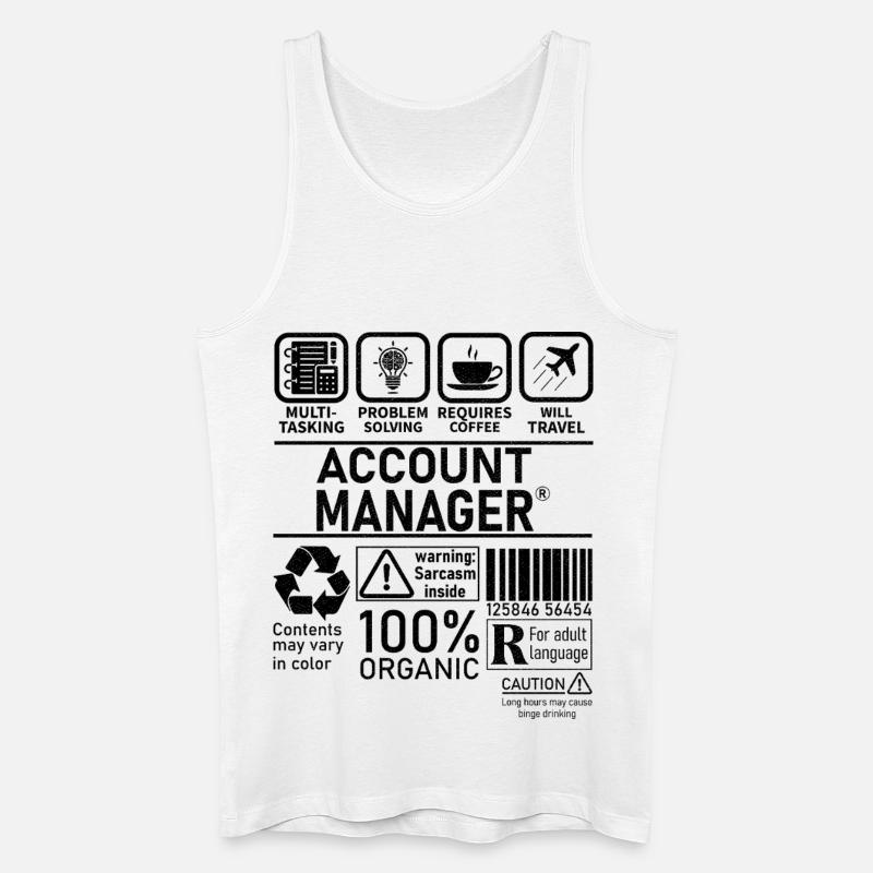Account Manager Multi Tasking Problem Solving - Men’s Organic Tank Top - white