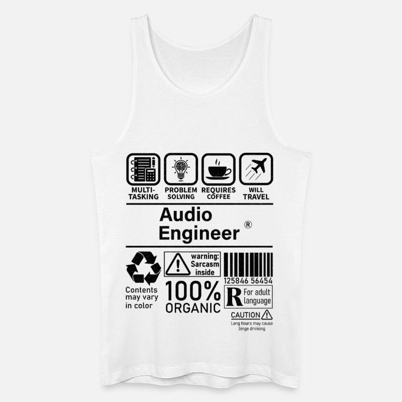 Audio Engineer multi tasking problem solving - Men’s Organic Tank Top - white