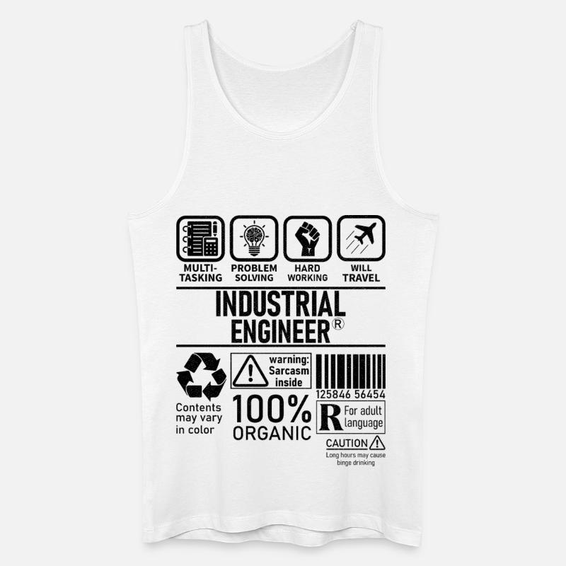 Industrial Engineer multi tasking problem solving - Men’s Organic Tank Top - white
