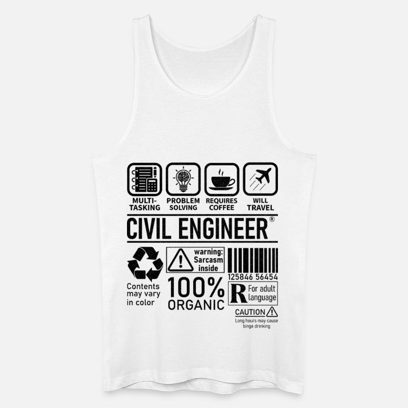 Civil Engineer multi tasking problem solving - Männer Bio Tank Top - Weiß