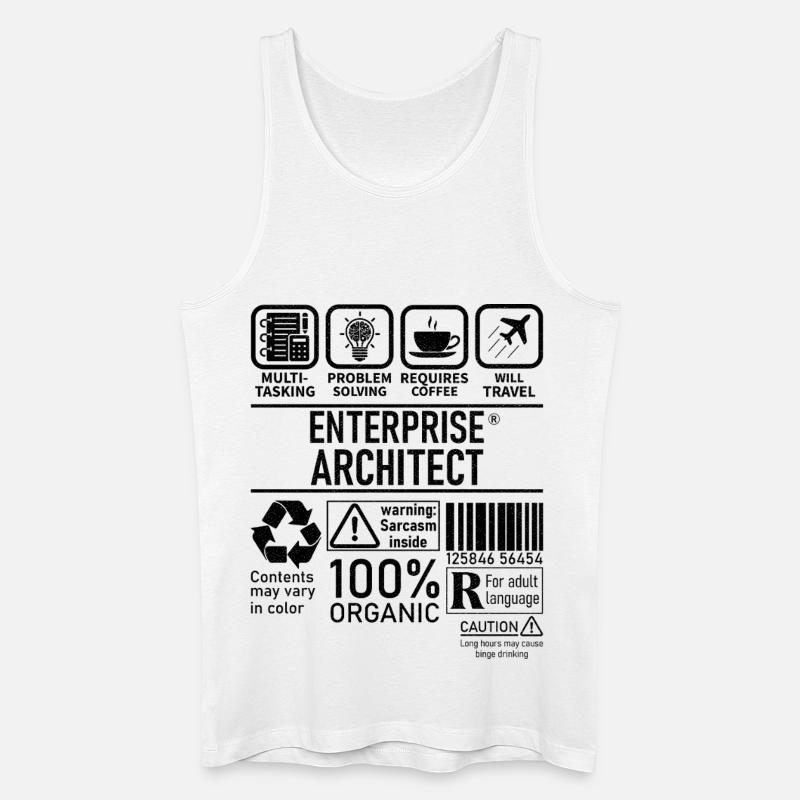 Enterprise Architect multi tasking problem solving - Men’s Organic Tank Top - white
