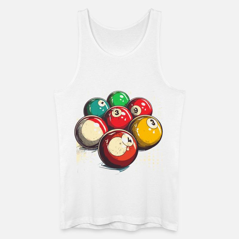 Grafik Billardkugeln - Männer Bio Tank Top - Weiß