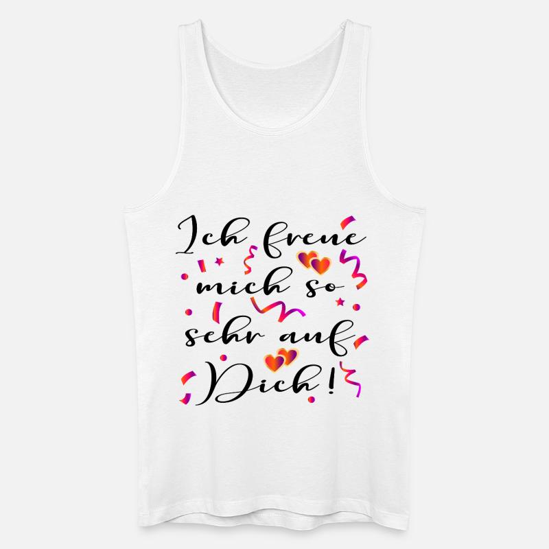 VORFREUDE BEZIEHUNG PARTNERSCHAFT - Männer Bio Tank Top - Weiß