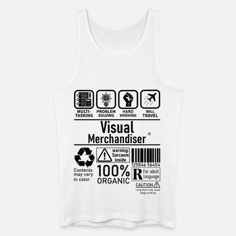 Visual Merchandiser multi tasking problem solving - Männer Bio Tank Top - Weiß