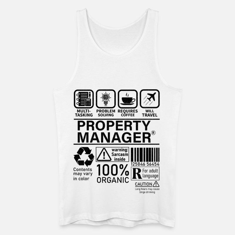 Property Manager Multi Tasking Problem Solving - Men’s Organic Tank Top - white