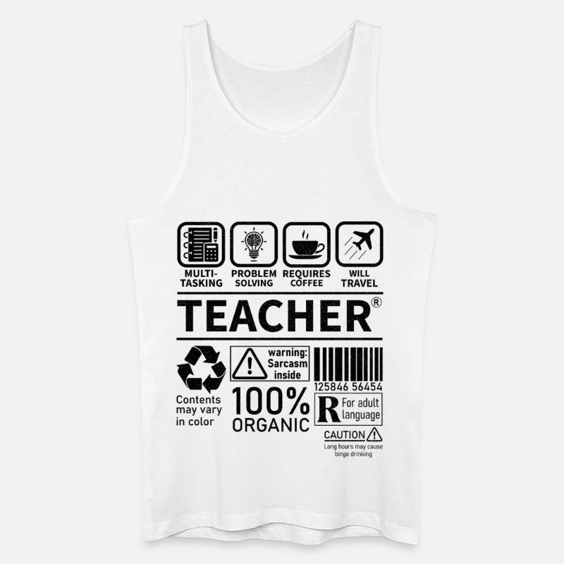 Teacher multi tasking problem solving requires - Men’s Organic Tank Top - white