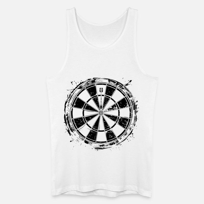 Dartscheibe - Männer Bio Tank Top - Weiß