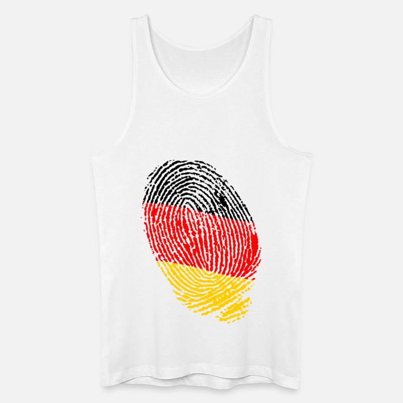 Fingerabdrücke der deutschen Flagge - Männer Bio Tank Top - Weiß