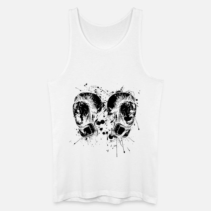 Kickboxhandschuhe Graffiti - Männer Bio Tank Top - Weiß