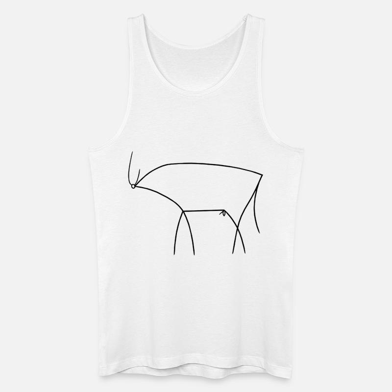 Stier - Männer Bio Tank Top - Weiß