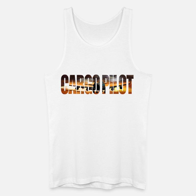 Cargo pilot - Männer Bio Tank Top - Weiß