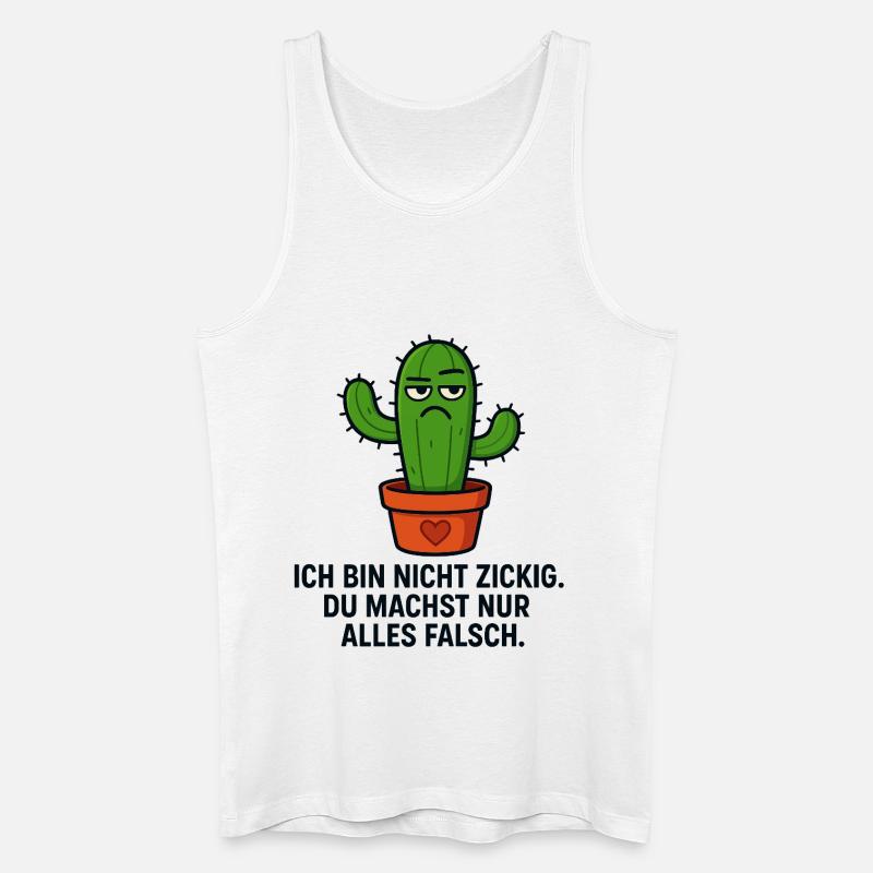 Kaktus Spruch - Männer Bio Tank Top - Weiß