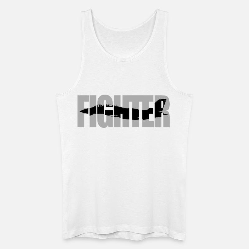 Fighter F-14 Tomcat - Männer Bio Tank Top - Weiß