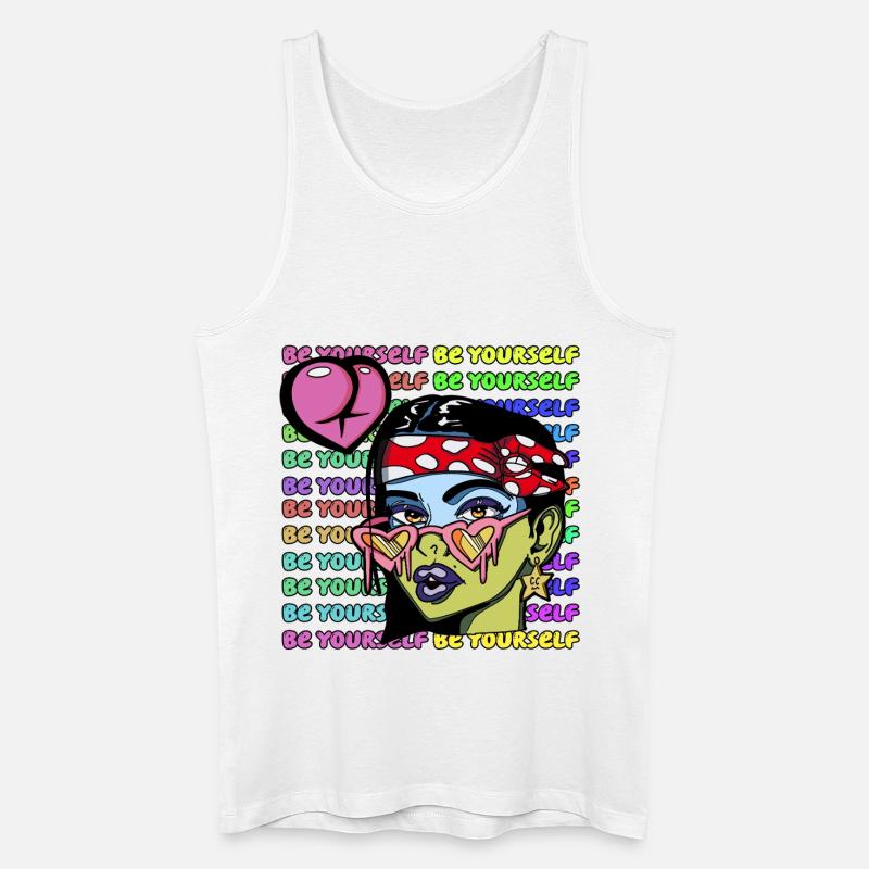 Seien Sie Sie selbst - Männer Bio Tank Top - Weiß