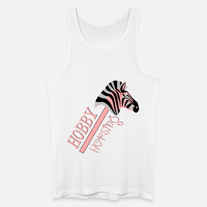 HOBBY HORSING PFERDE - ZEBRA - Männer Bio Tank Top - Weiß