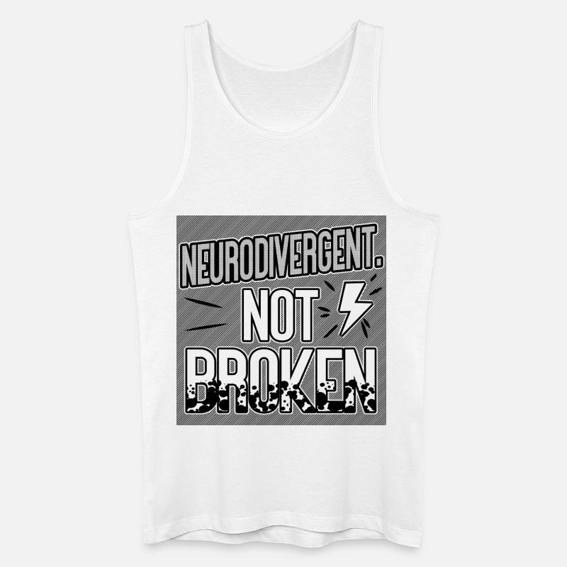 Neurodivergent Not Broken – Neurodiversity Pride - Männer Bio Tank Top - Weiß