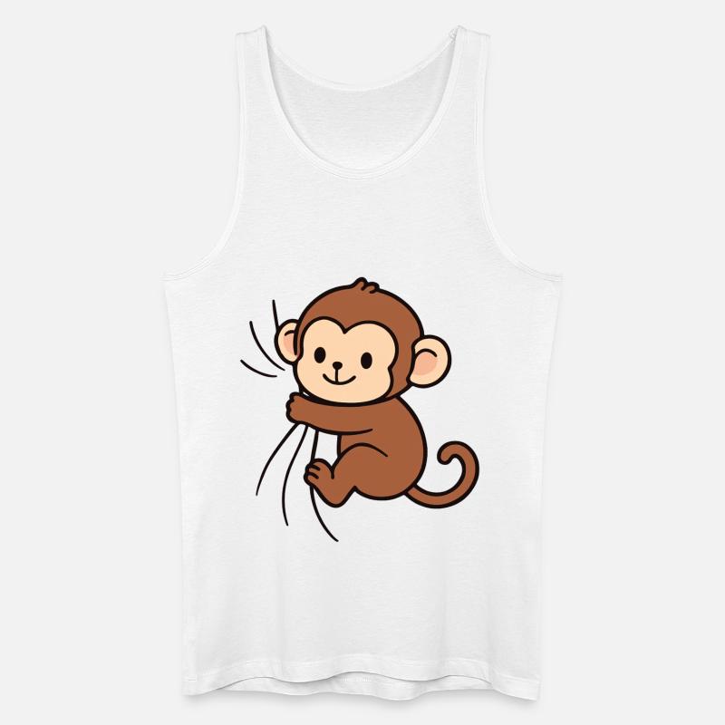 Liebes kleines Äffchen - Männer Bio Tank Top - Weiß