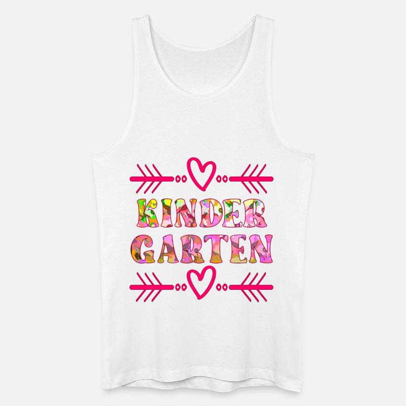 KINDERGARTEN FLORALES MUSTER - Männer Bio Tank Top - Weiß