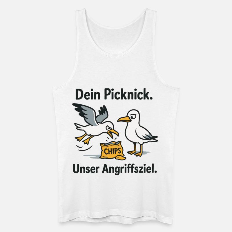 Dein Picknick Unser Angriffsziel - Männer Bio Tank Top - Weiß