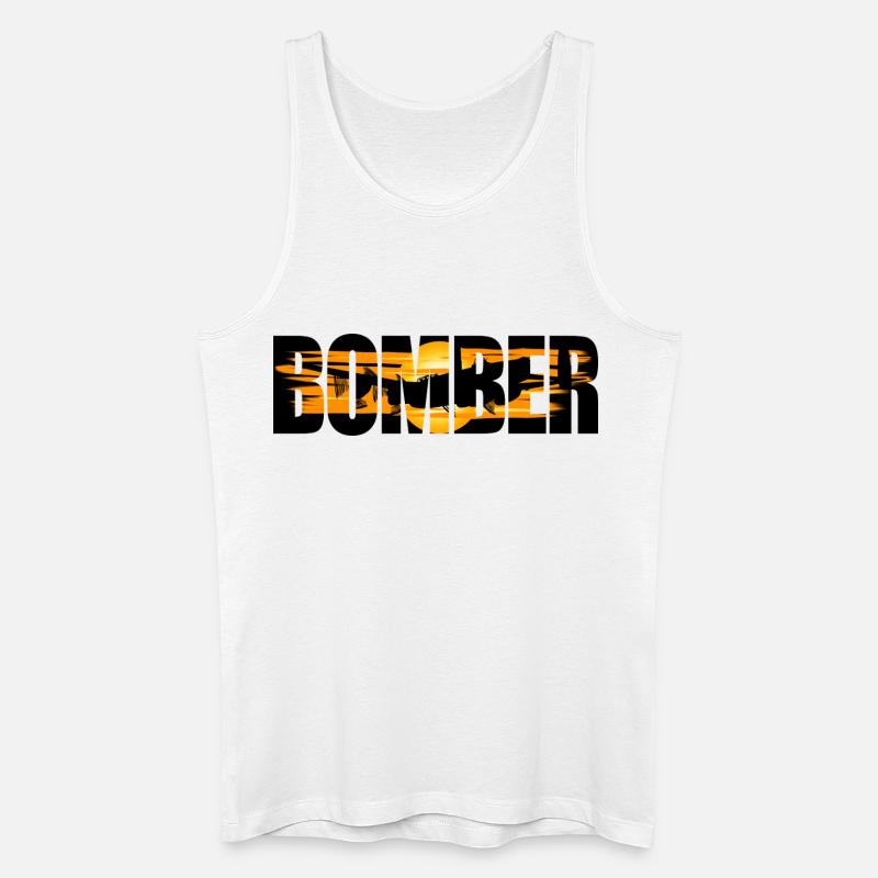 Bomber Avro Lancaster - Männer Bio Tank Top - Weiß