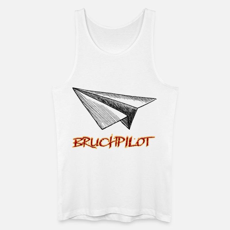 Bruchpilot - Männer Bio Tank Top - Weiß