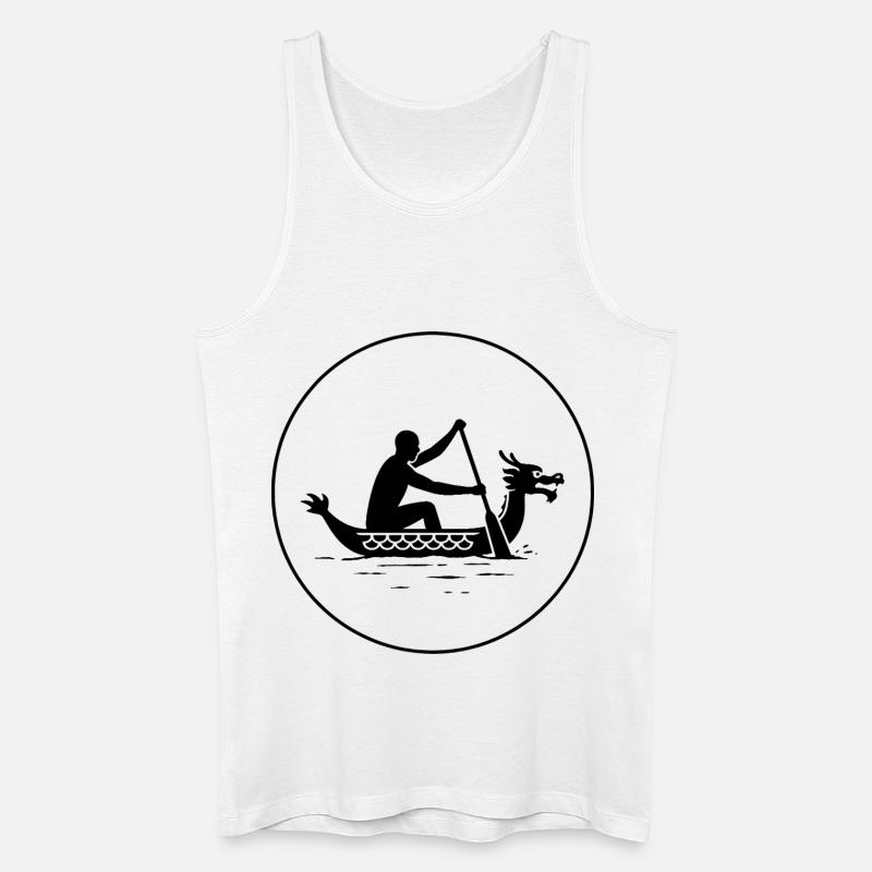 Drachenboot - Männer Bio Tank Top - Weiß