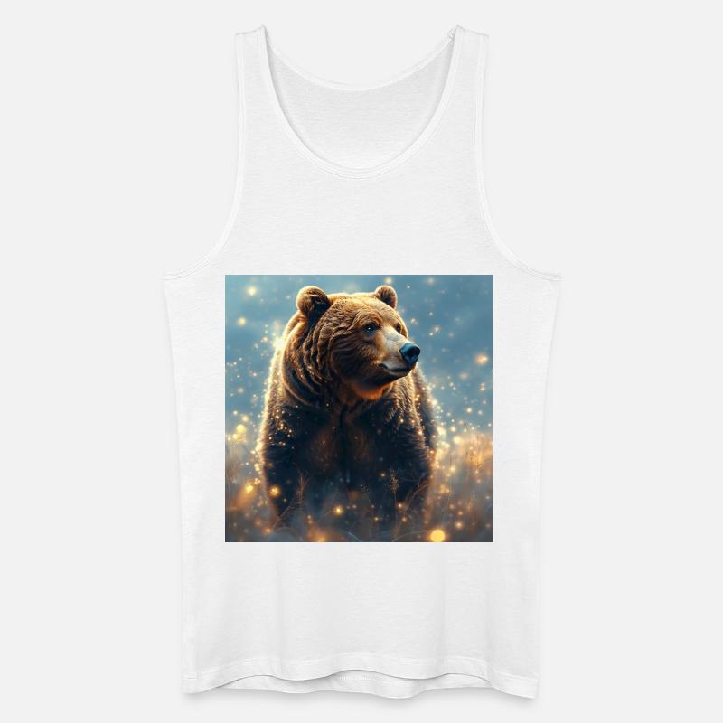 Krafttier Braunbär - Männer Bio Tank Top - Weiß