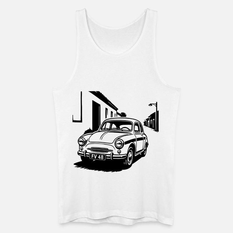 Alpenblech mit Herz - Männer Bio Tank Top - Weiß
