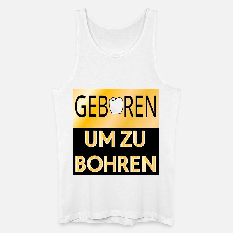 ZAHNFÜLLUNG ZAHNÄRZTIN - Männer Bio Tank Top - Weiß