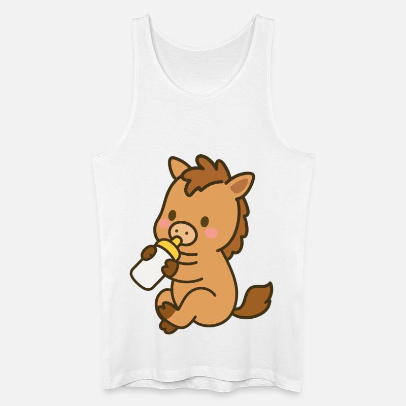 Pfohlen mit Milchflasche - Männer Bio Tank Top - Weiß