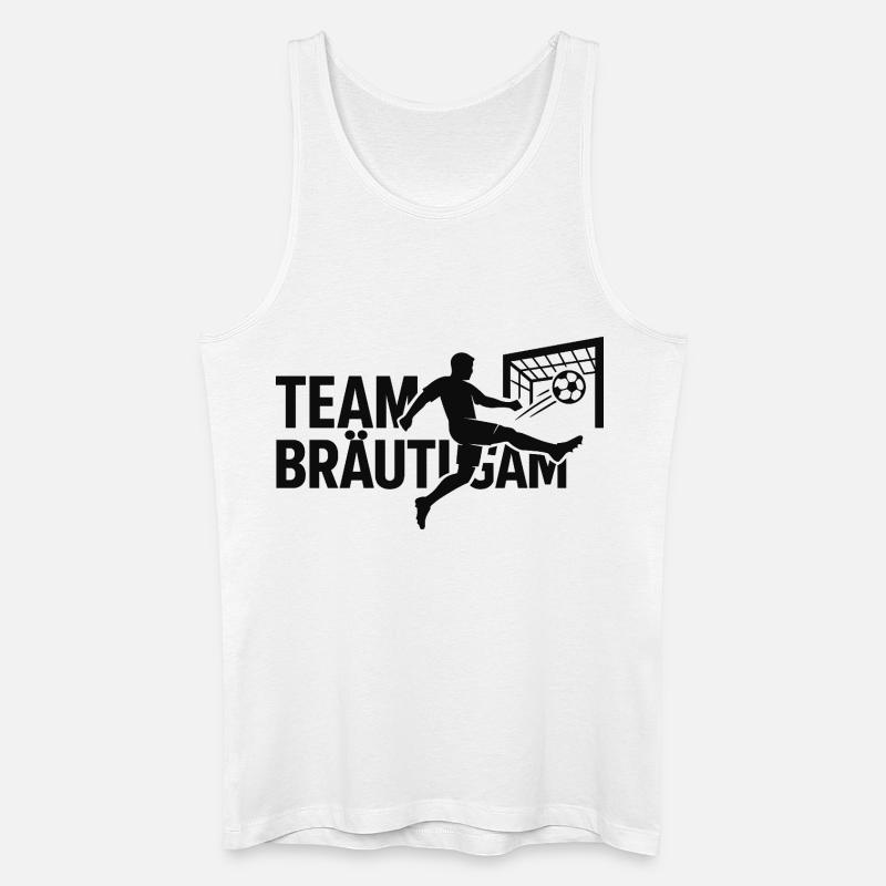 Team Bräutigam Torjubel - Männer Bio Tank Top - Weiß