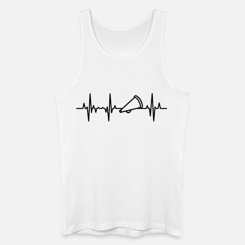 Megaphon Kardiogramm - Männer Bio Tank Top - Weiß