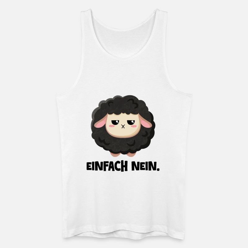 Grumpy Schaf Einfach nein - Männer Bio Tank Top - Weiß