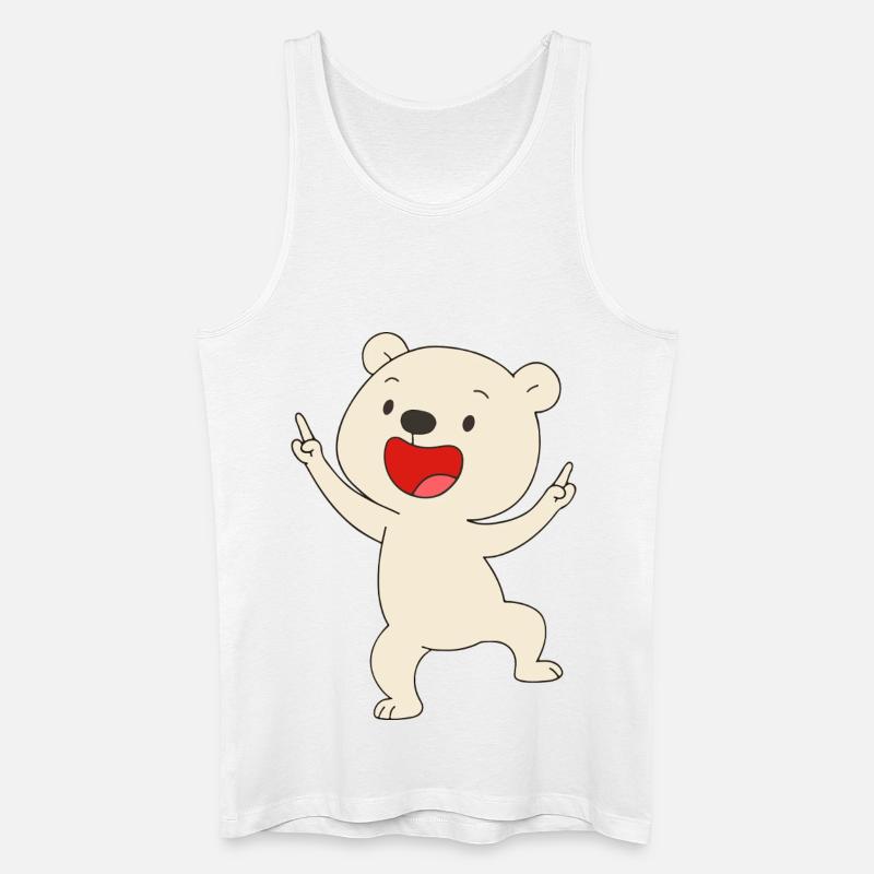 Tanzender Eisbär - Männer Bio Tank Top - Weiß
