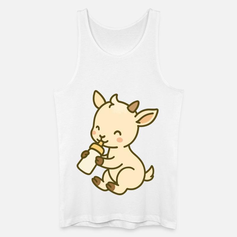 Milchzeit mit Zicklein - Männer Bio Tank Top - Weiß