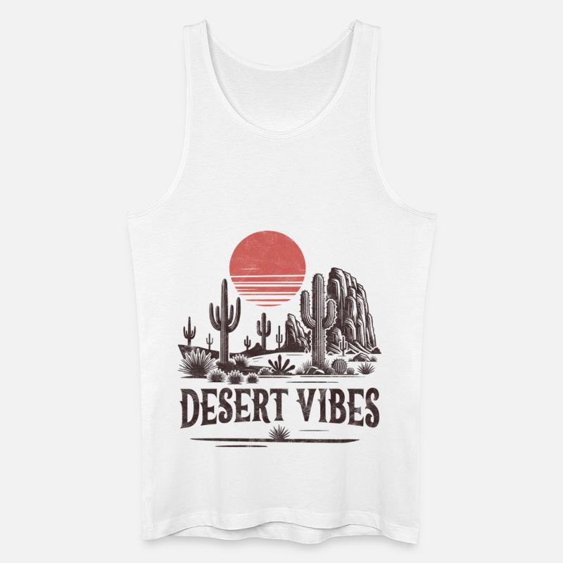 Wüsten-Vibes - Männer Bio Tank Top - Weiß