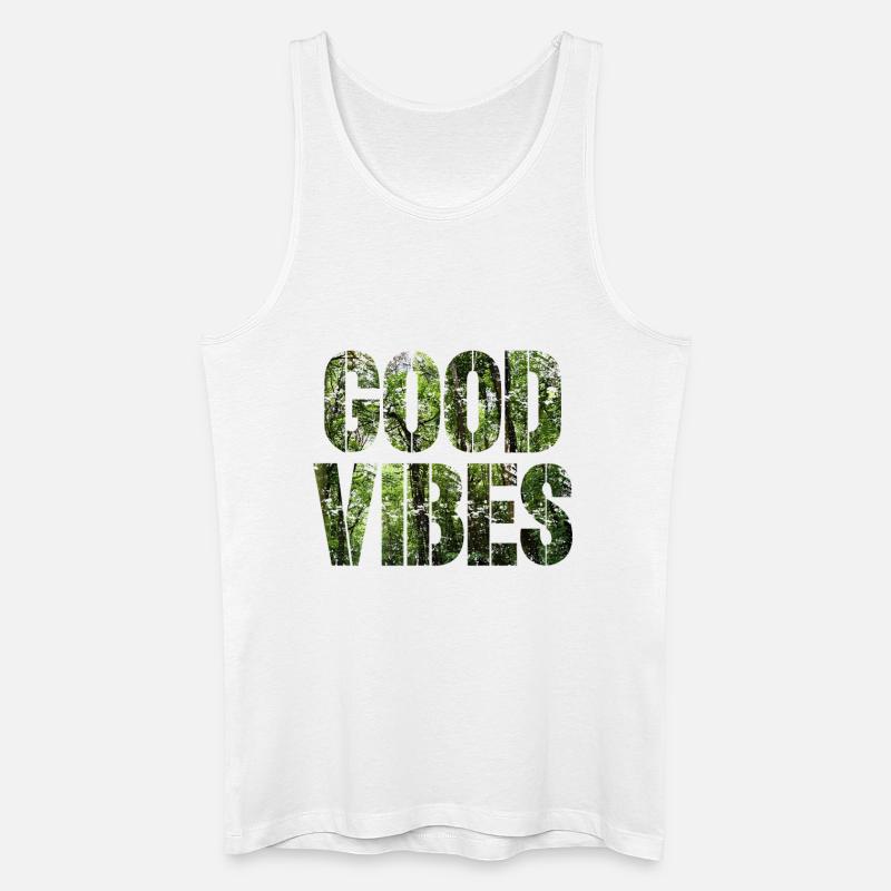 Gute Vibes - Männer Bio Tank Top - Weiß