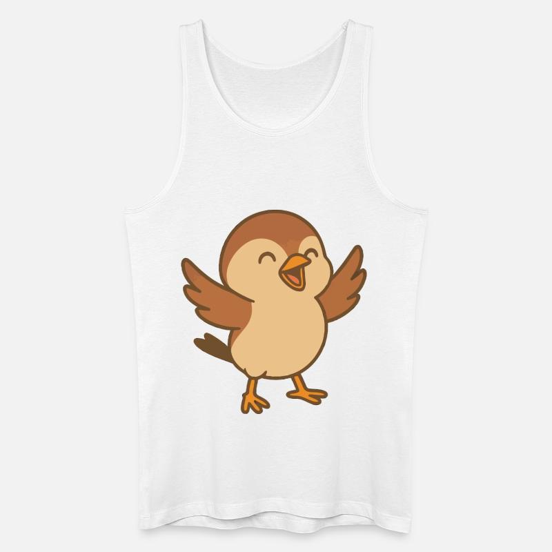 Kleiner Glücksspatz - Männer Bio Tank Top - Weiß