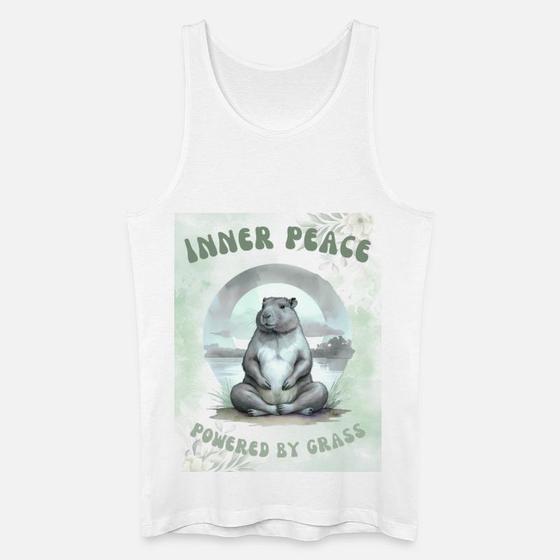 Inner Peace – Powered by Grass - Männer Bio Tank Top - Weiß