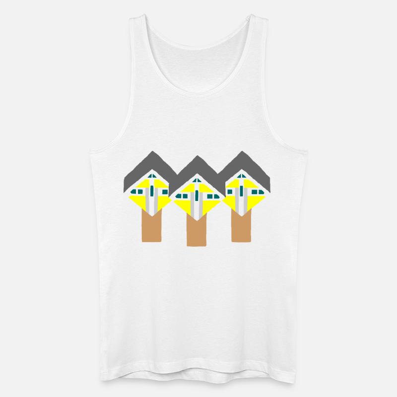 Kubushäuser - Männer Bio Tank Top - Weiß