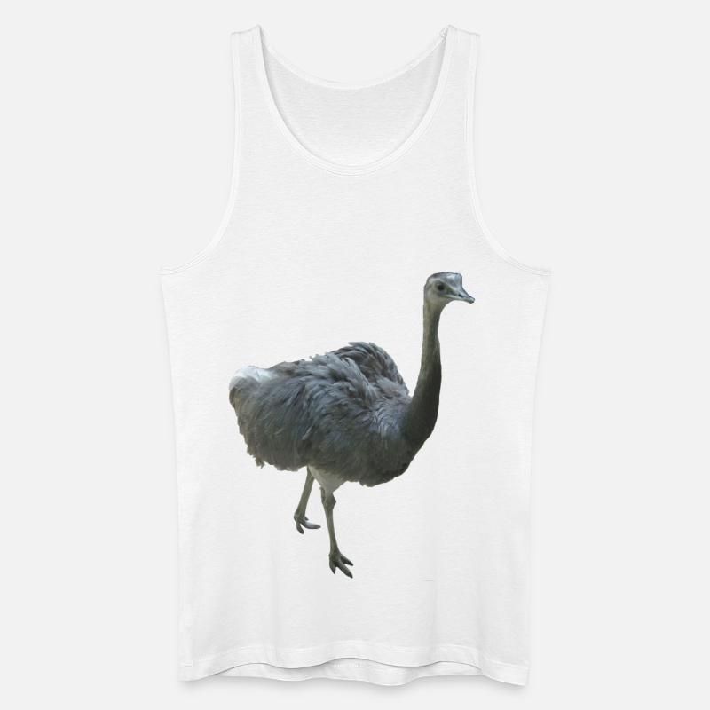 Vogel Nandu - Männer Bio Tank Top - Weiß