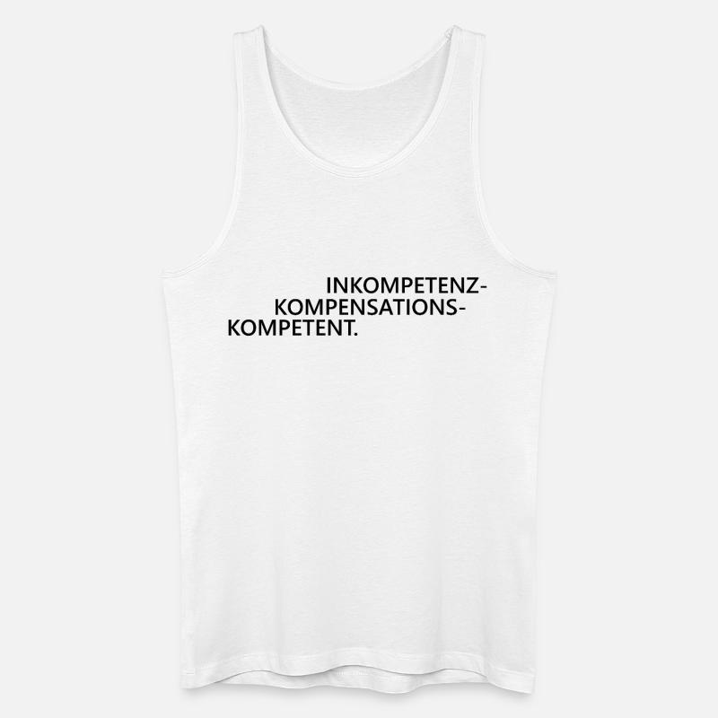 Inkompetenzkompensationskompetent Büro Humor Chef - Männer Bio Tank Top - Weiß