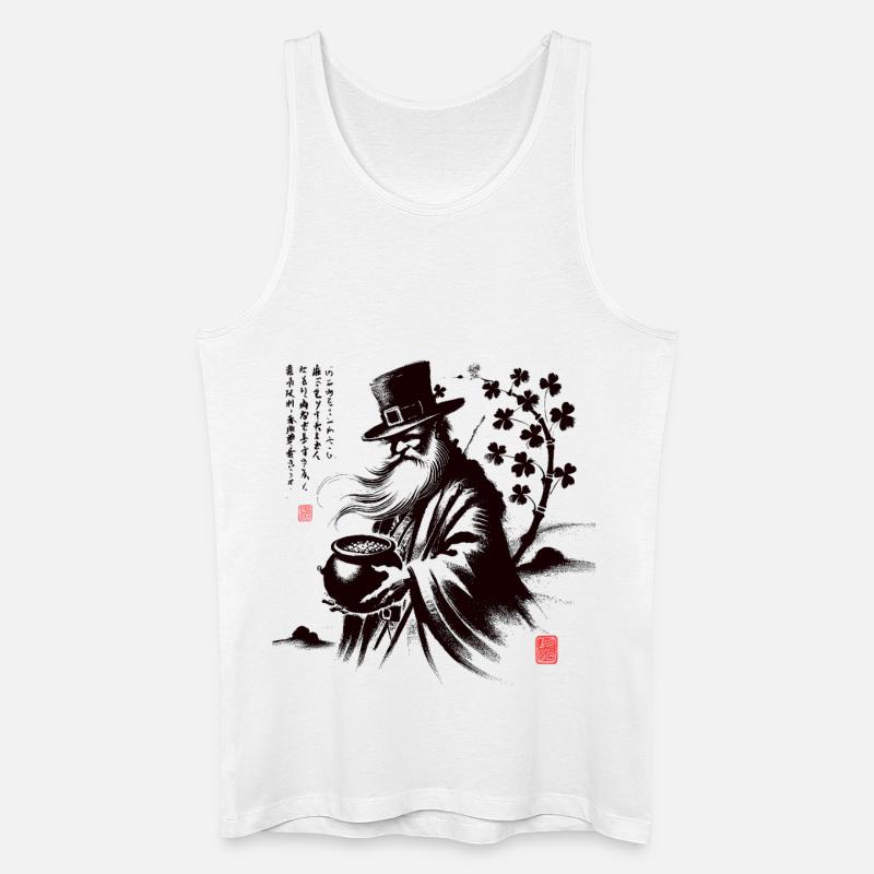 Mystischer Wind Samurai Kunst - Männer Bio Tank Top - Weiß