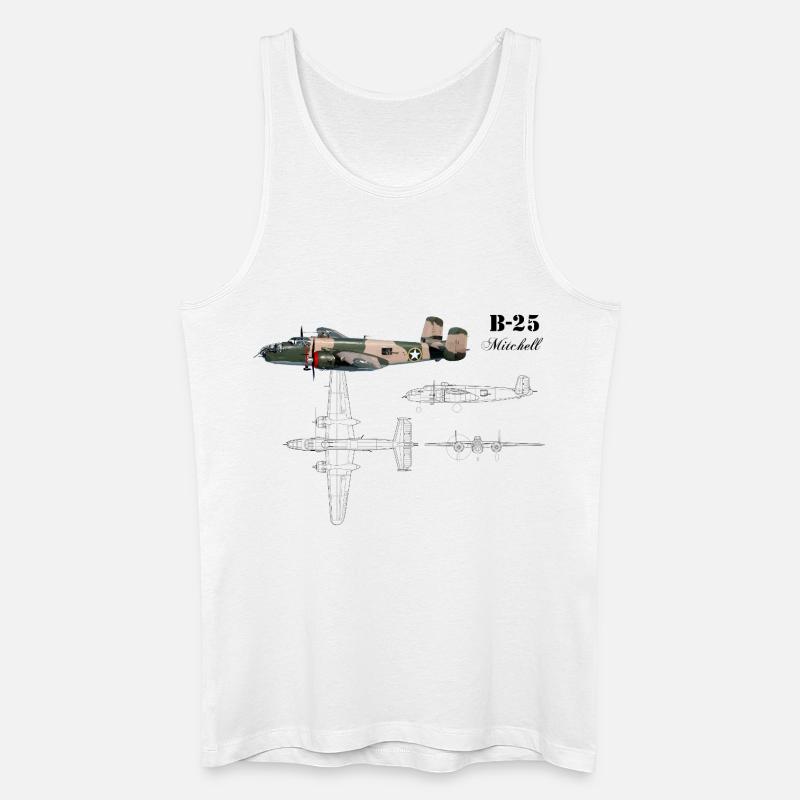 B-25 - Männer Bio Tank Top - Weiß