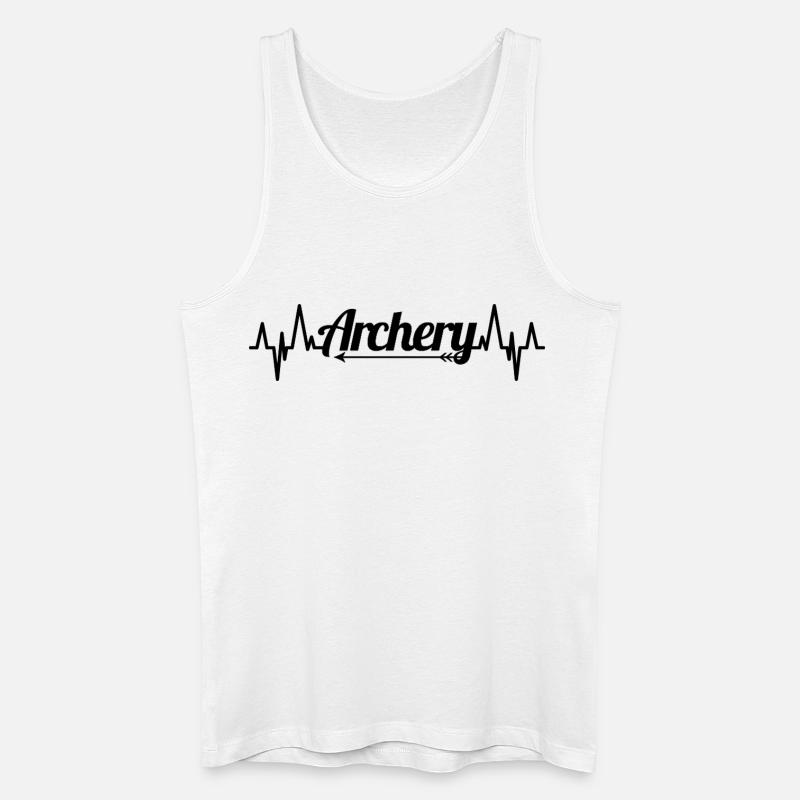 Bogenschießen Herzlinie - Männer Bio Tank Top - Weiß